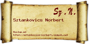 Sztankovics Norbert névjegykártya